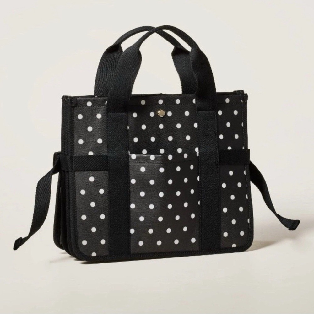 NWT KATE SPADE NEW YORK x TARGET Polka Dot Canvas Car Organizer Tote Bag